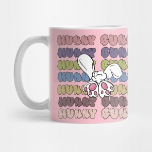 Hunny Bunny repeat bubble words pastels bunny butt Mug